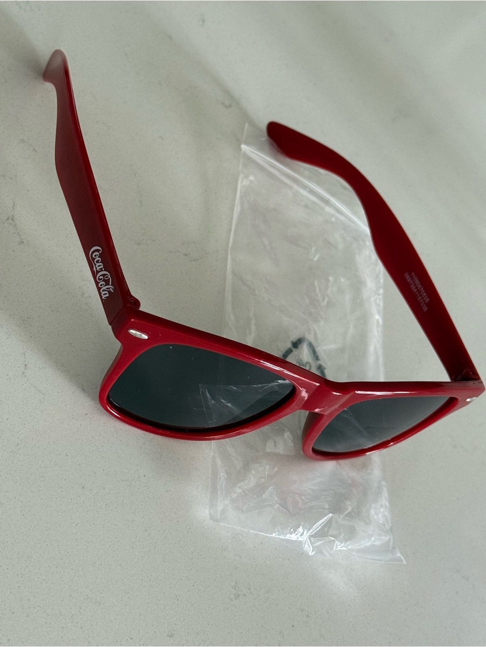 Coca-Cola Glossy Red Sunglasses with Dark Lenses